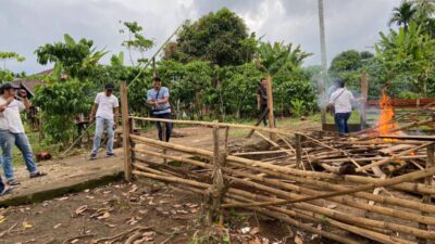 Polisi Musnahkan Arena Judi Sabung Ayam