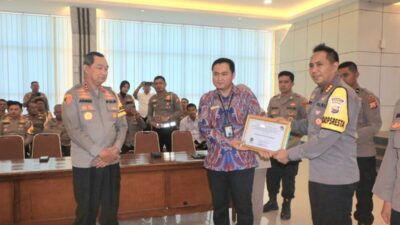 10 Polres Bengkulu Terima Penghargaan dari Ombudsman