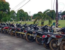 Berantas Penyakit Masyarakat, Polres Seluma Sita Puluhan Sepeda Motor