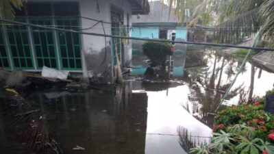 Air Laut Pasang, Ratusan Rumah Warga Padang Bakung Seluma Terendam