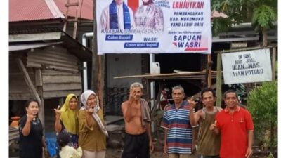 Dukung Paslon Sapuan – Wasri, Petani Sawit Iuran Cetak Baliho