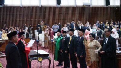 Pelantikan Pimpinan DPRD Provinsi Bengkulu Masa Jabatan 2024-2029