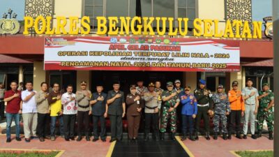 Pengamanan Nataru, Polres Bengkulu Selatan Apel Gelar Pasukan Ops Lilin Nala