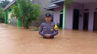 Polsek Selebar Pantau Banjir di Pekan Sabtu