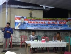 Reses Perdana Hidayat Disambut Meriah Masyarakat