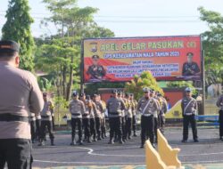 Polres Kaur Gelar Apel Pasukan Operasi Keselamatan Nala Jelang Idul Fitri 1446 H