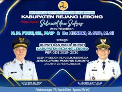 Dinas PUPR Ucapan Selamat Pelantikan Bupati dan Wabup Rejang Lebong