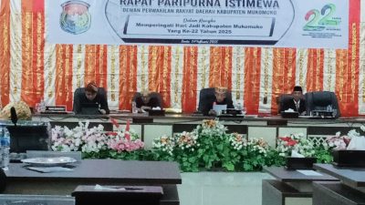 HUT ke-22 Kabupaten Mukomuko, DPRD Gelar Rapat Paripurna Istimewa