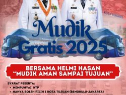 Pemprov Bengkulu Kembali Hadirkan Program Mudik Gratis