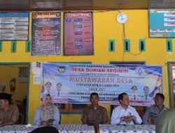 Pemdes Durian Seginim: Penetapan Penerima BLT-DD dan Kegiatan Ketahanan Pangan