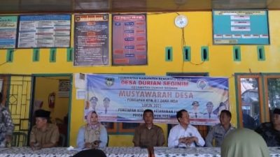 Pemdes Durian Seginim: Penetapan Penerima BLT-DD dan Kegiatan Ketahanan Pangan