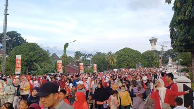 Ribuan Warga Ikuti Jalan Sehat Bank Bengkulu ke-54