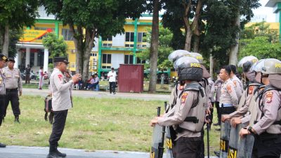 Polres Rejang Lebong Gelar Simulasi Pengamanan Jelang May Day