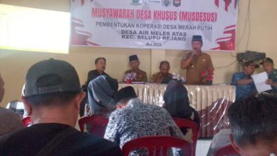 Pemdes Air Meles Atas Rejang Lebong Resmikan Koperasi Merah Putih