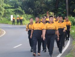 Wakapolda Jalan Santai Bersama PJU dan Anggota Polda Bengkulu