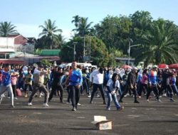 Ribuan Warga Bengkulu Tengah Ramaikan Jalan Santai dan Senam Massal HUT ke-17
