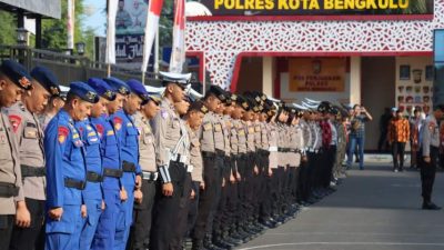 Polresta Bengkulu Gelar Apel Gabungan Jelang Festival Tabot 2025
