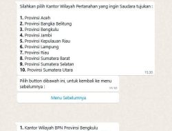 Warga Bengkulu Tengah Kini Bisa Urus Tanah Lewat WhatsApp, Ini Kata BPN