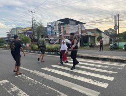 Hari Pertama Sekolah, Polda Bengkulu Atur Lalu Lintas di Titik Rawan Kemacetan