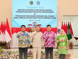 Saksikan MoU Antara Kanwil BPN Provinsi Sulut dengan Lembaga Keagamaan, Menteri Nusron Tekankan Implementasi yang Cepat dan Konkret