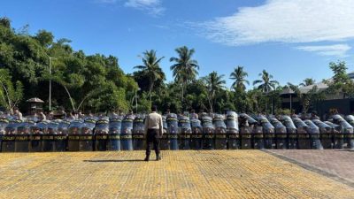 Ditsamapta Polda Bengkulu Gelar Pelatihan Dalmas Persiapan Pengamanan Unjuk Rasa