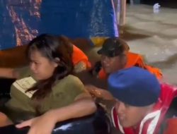 Banjir Jatinegara, Ibu Hamil Dievakuasi Polisi dengan Ban