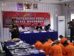 100 Hari Kerja, Kapolres Mukomuko Ungkap 9 Kasus Narkoba