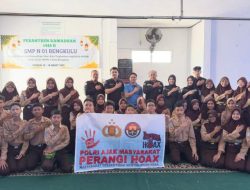 Bidhumas Polda Bengkulu Gelar Sosialisasi Bahaya Berita Hoaks di SMPN 1 Kota Bengkulu