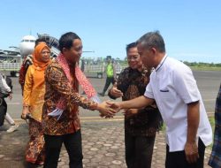 Kapolda Bengkulu Sambut Menteri Kehutanan RI di Bandara Fatmawati Soekarno