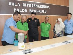 Polda Bengkulu Berantas Narkoba, 8,69 Gram Sabu Barang Bukti Dimusnahkan