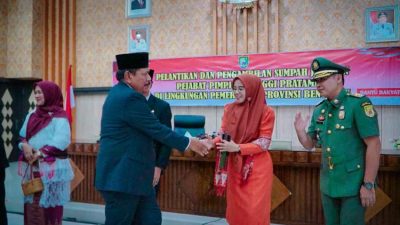 Wakil Gubernur Bengkulu Lantik Tiga Pejabat Eselon II