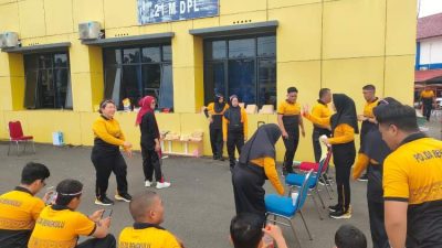 Biro Perencanaan Polda Bengkulu Gelar Lomba Usai Olahraga Bersama