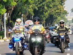 Kakorlantas Patroli Naik Motor, Pastikan Pengamanan Lalin HUT ke-80 RI