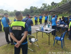 Biddokkes Polda Bengkulu Gelar Pemeriksaan Kesehatan Lapangan Saat Tes Kesamaptaan