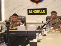 Polda Bengkulu Ikuti rapat anev program Polri dalam rangka mendukung Asta Cita pemerintah