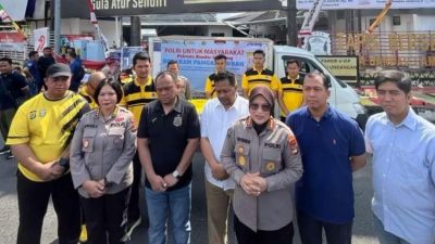 Polda Lampung dan Bulog Jual 2,2 Ton Beras Murah di CFD Bandar Lampung