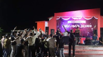 Pentas Musik Jalanan Satbrimobda Bengkulu Meriahkan Malam Kemerdekaan