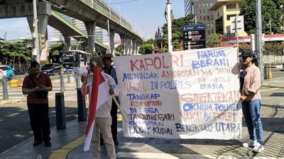 Aksi Damai LSM Pekat Bengkulu, Desak Transparansi Kasus Korupsi