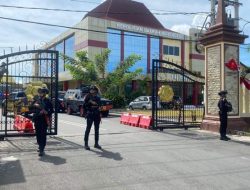 Detasemen Gegana Brimob Backup Pengamanan di Mapolda Bengkulu