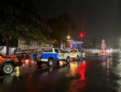 Hujan Deras, Polda Bengkulu Tetap Gelar Patroli Skala Besar