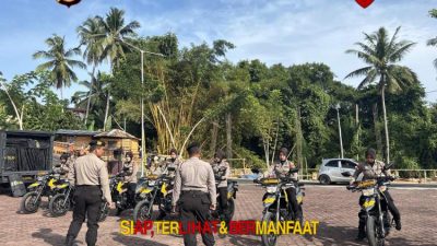 Polwan Ditsamapta Polda Bengkulu Latihan Kendaraan Raimas Patroli