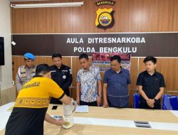 Polda Bengkulu Musnahkan 7,22 Gram Sabu Hasil Penangkapan EF