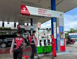 Ditsamapta Polda Bengkulu Patroli Dialogis di SPBU