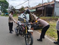 Tekan Kriminalitas, Polsek Selupu Rejang Gelar Razia Senjata Tajam