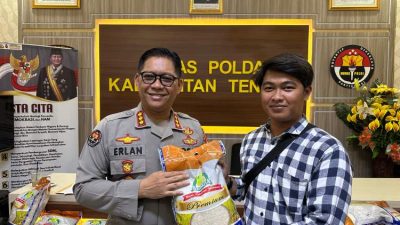 Polda Kalteng Bagikan Paket Sembako Untuk Insan Pers