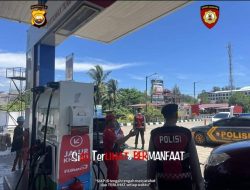 Antisipasi Kemacetan, Ditsamapta Polda Bengkulu Kawal SPBU