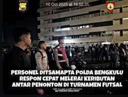 Polisi 110 Gerak Cepat, Amankan Keributan Turnamen Futsal