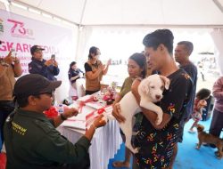 Waketum Bhayangkari Kampanye Rabies, 350 Hewan Divaksin di Buleleng