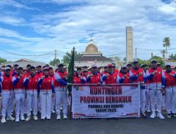 Pelepasan Kontingen Pornas XVII Korpri ke Palembang