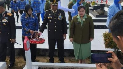 Peringati HUT ke-80 TNI, Korem 041/Gamas Gelar Ziarah Nasional di TMP Balai Buntar